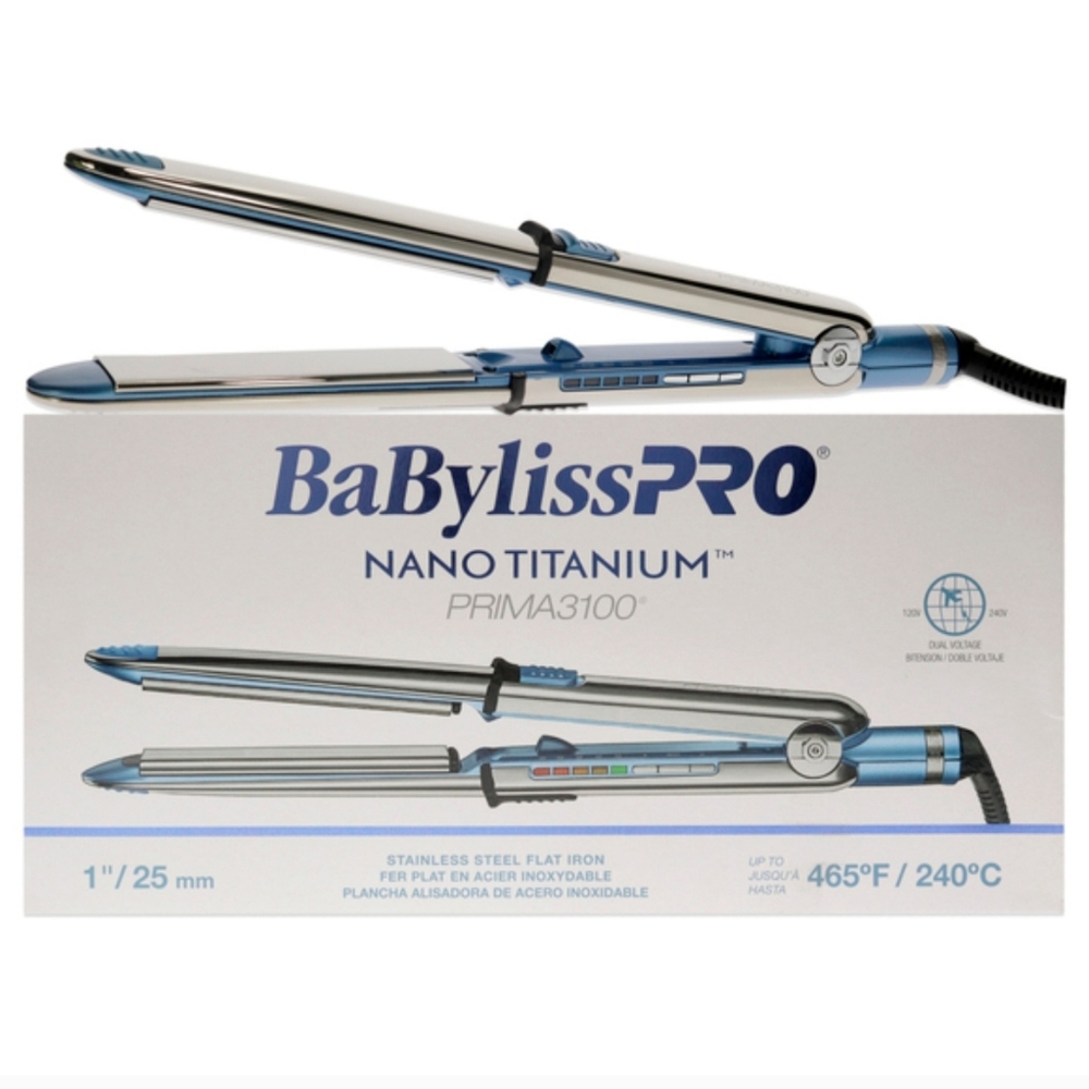 Nano Titanium Prima 3100 lonic Straightener - BNT3100TUC BaBylissPRO 1 Inch